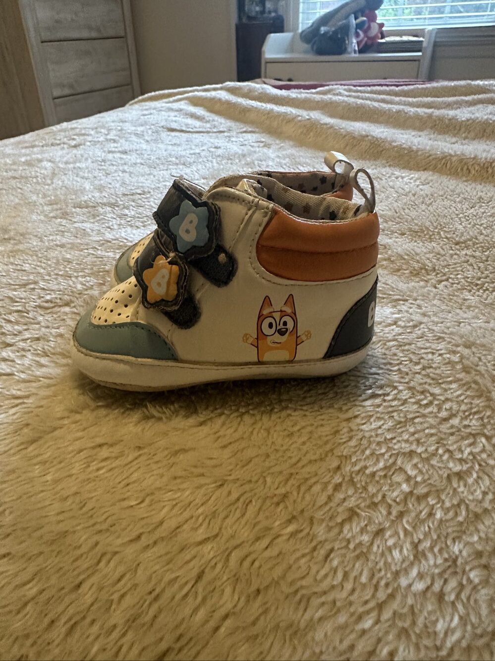 Bluey Kids' Multicolour Leather Velcro Sneakers 3-6 Months